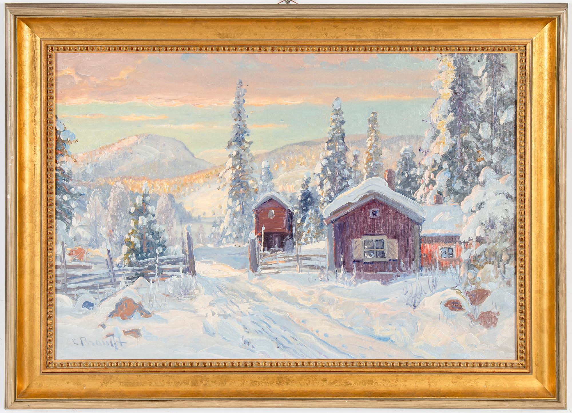 Carl Brandt, olja på duk, signerad.