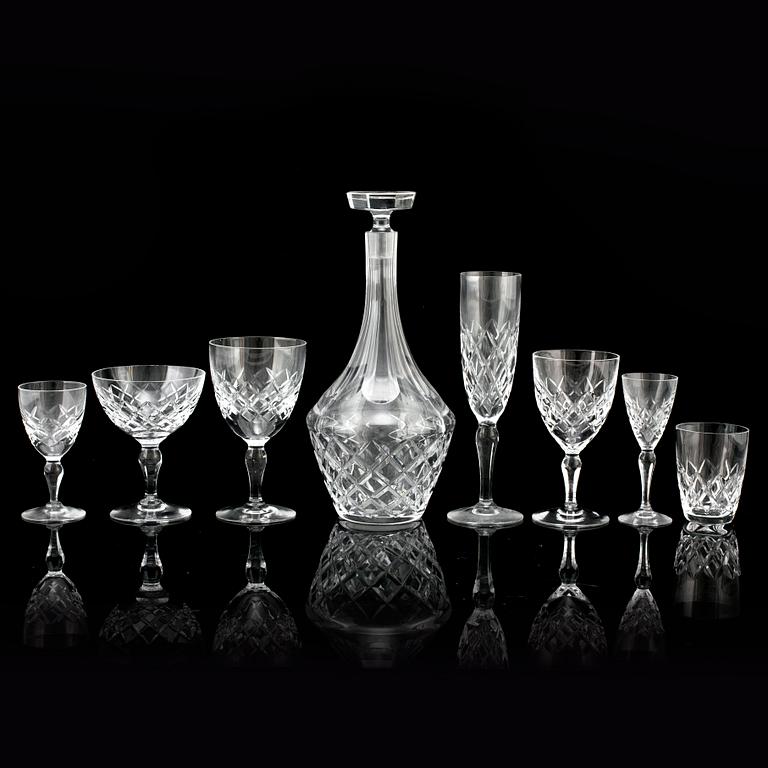 A Gunnar Cyrén glass service, 108 psc, "Karolina", Orrefors.