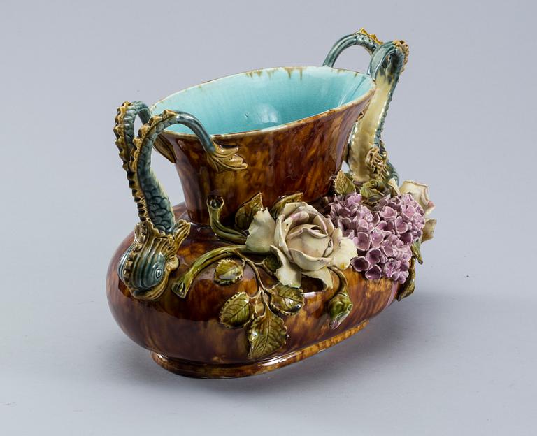 URNA, nyrokoko, majolika, sent 1800-tal.