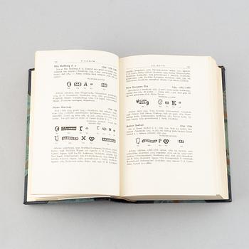 Book, Gustaf upmark, 'Guld- och Silversmeder i Sverige 1520-1850", Stockholm, Alb. Bonniers Boktryckeri 1943.
