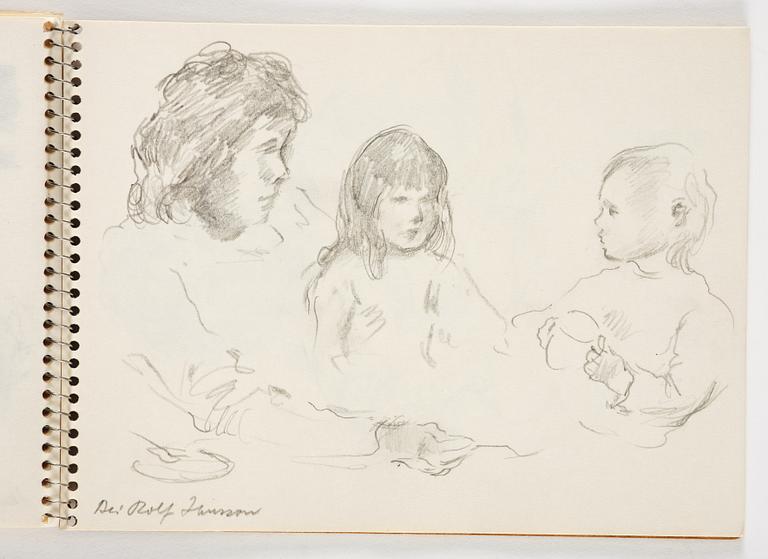 Lotte Laserstein, 4 skissböcker med blyertsteckningar.