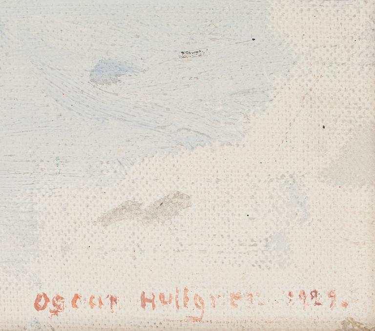 OSCAR HULLGREN, olja på pannå, sign o dat 1929.