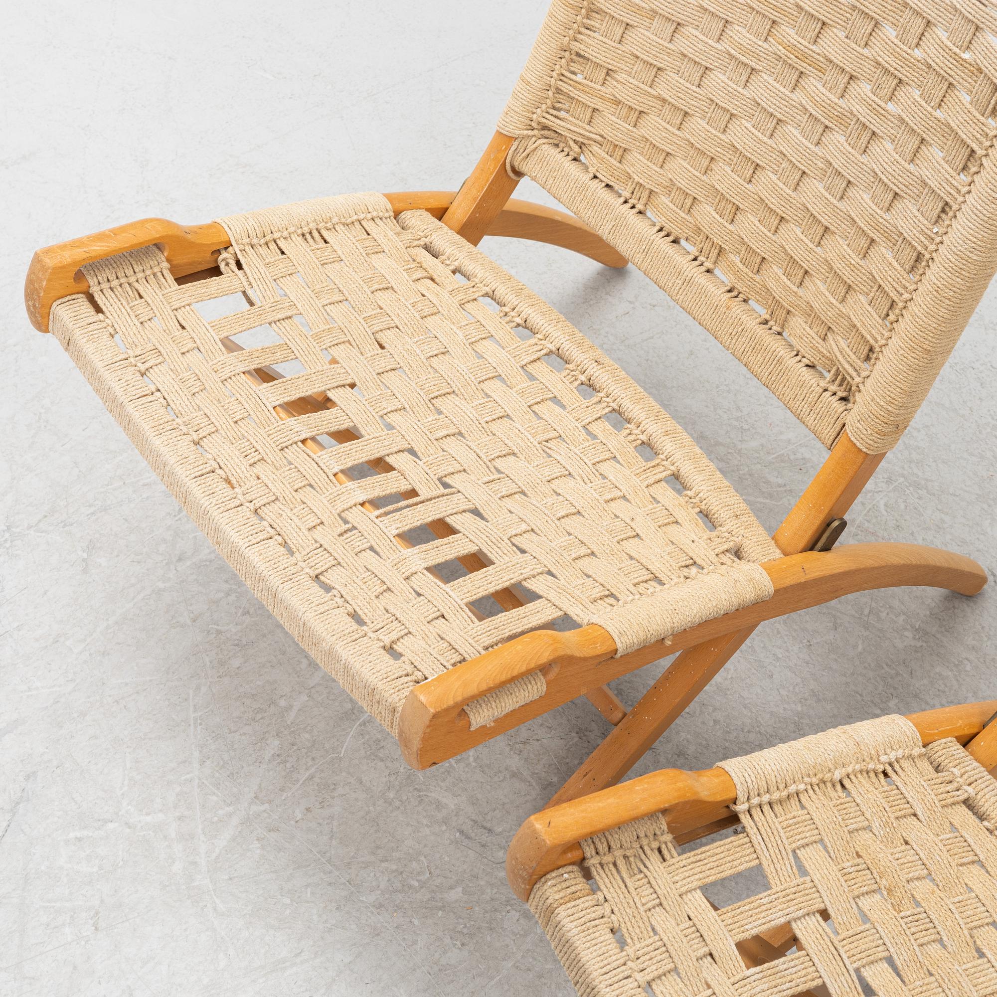 Ebert Wels, fällstolar, ett par, Jugoslavien, 1960-tal.