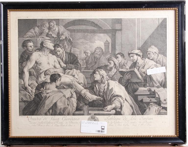 KOPPARSTICK, 2 st. 1700-tal. Bla efter Northcote.