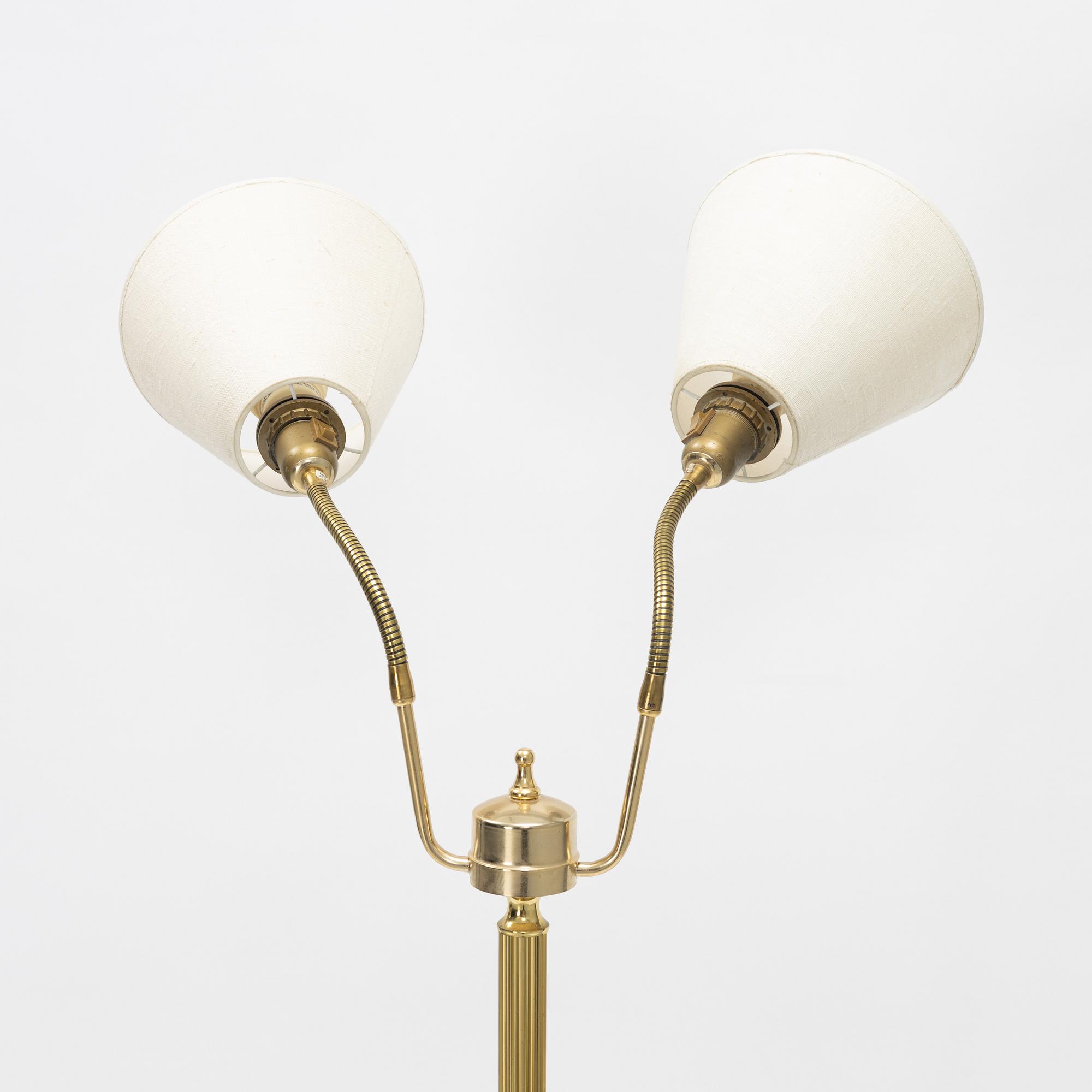 A brass floor light, Rejmyre Armaturfabrik, second half of the 20th Century.