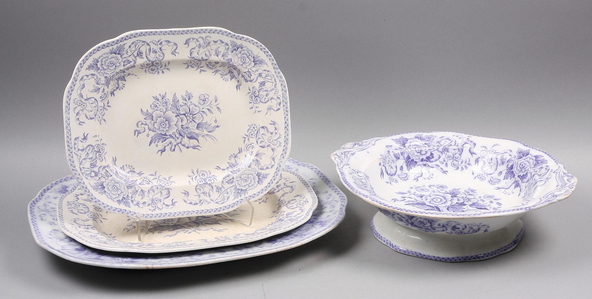 MATSERVIS, 38 delar, flintgods, "Lilas", Rörstrand.