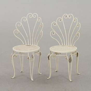 A PAIR OF GARDEN CHAIR SECOND HALF OF 20TH CENTURY.