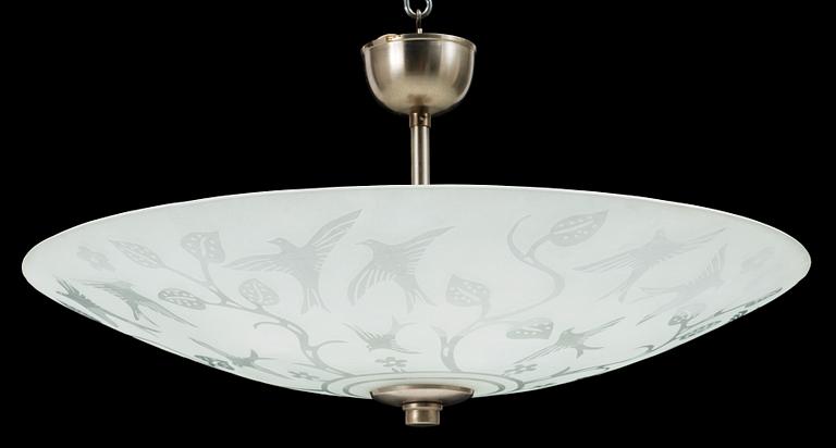 TAKLAMPA, glas, 1900-tal.