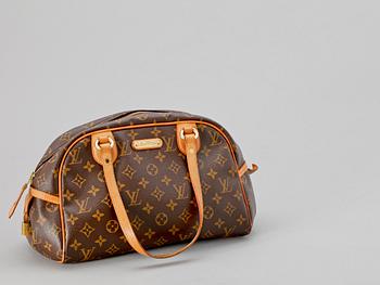 A monogram canvas handbag by Louis Vuitton, model "Montorguiel PM".