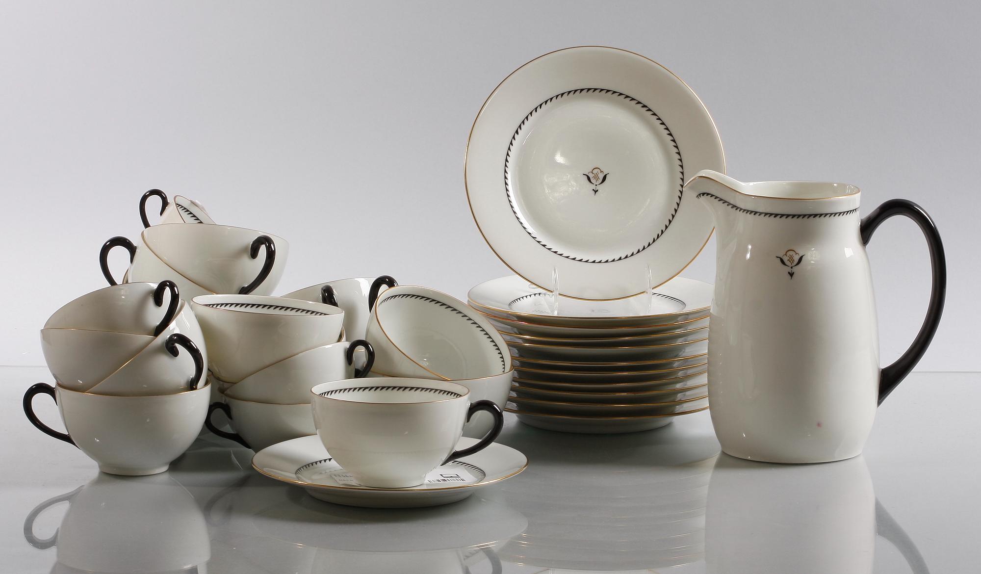 KAFFE samt TESERVIS, 37 delar. Porslin, Lidköping, Einar Forseth.