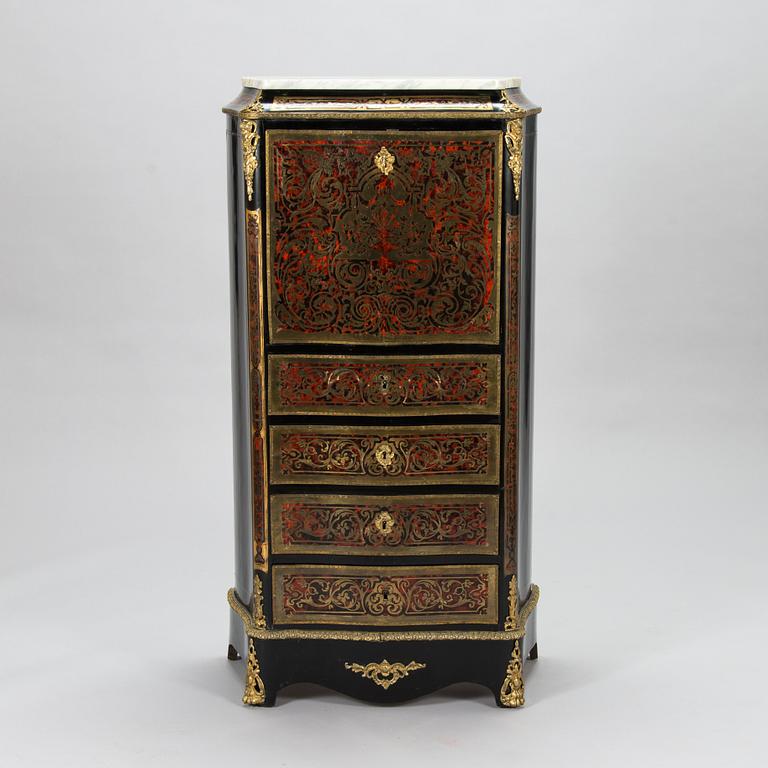 A Boulle style secretaire from latter half of the 19th century.