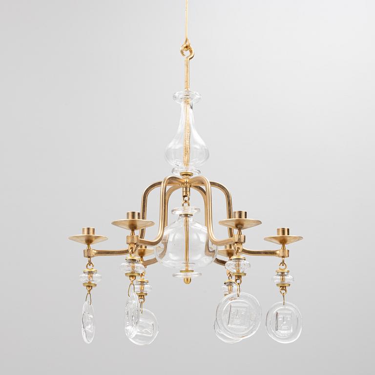 Erik Höglund, chandelier, Boda Smide, second half of the 20th century.