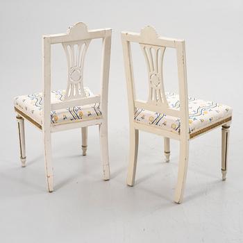 Chairs, a pair, Lindome, late Gustavian, circa 1800.