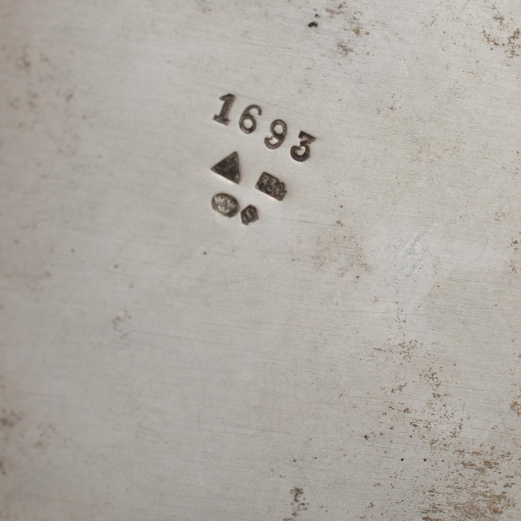 PARTI SILVER, 6 delar, bl a W A Bolin, 1900-tal.