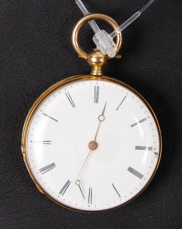 DAMFICKUR, guld, Vacheron, Genéve, sent 1800-tal.