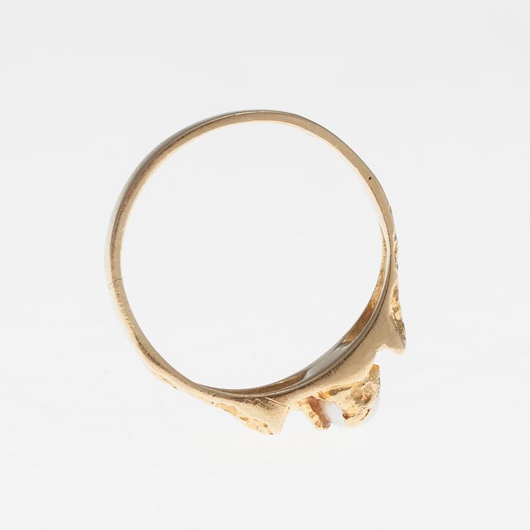 RING, "A little word", 18K guld, pärla, Björn Weckström Lapponia.