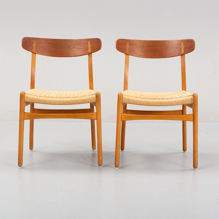 Hans J Wegner, stolar, 6 st, "Spisestolen", CH-23, Danmark.