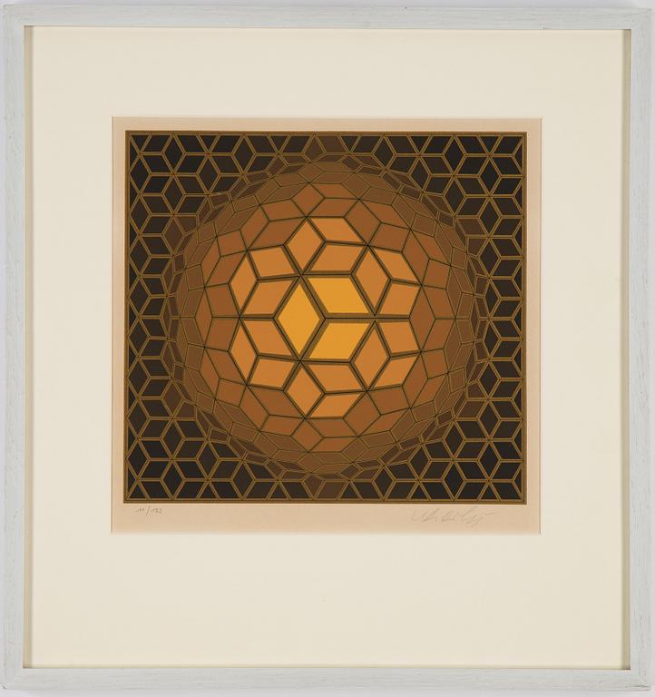 Victor Vasarely, silkscreen in colours, signed 11/25.