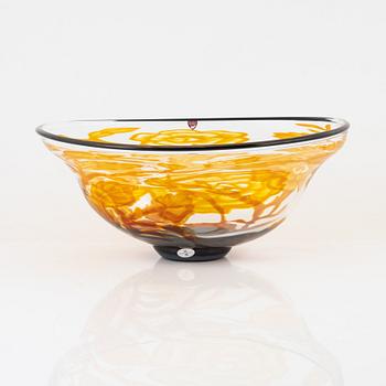 Eva Englund, a graal glass bowl, Orrefors, Sweden, 1980.