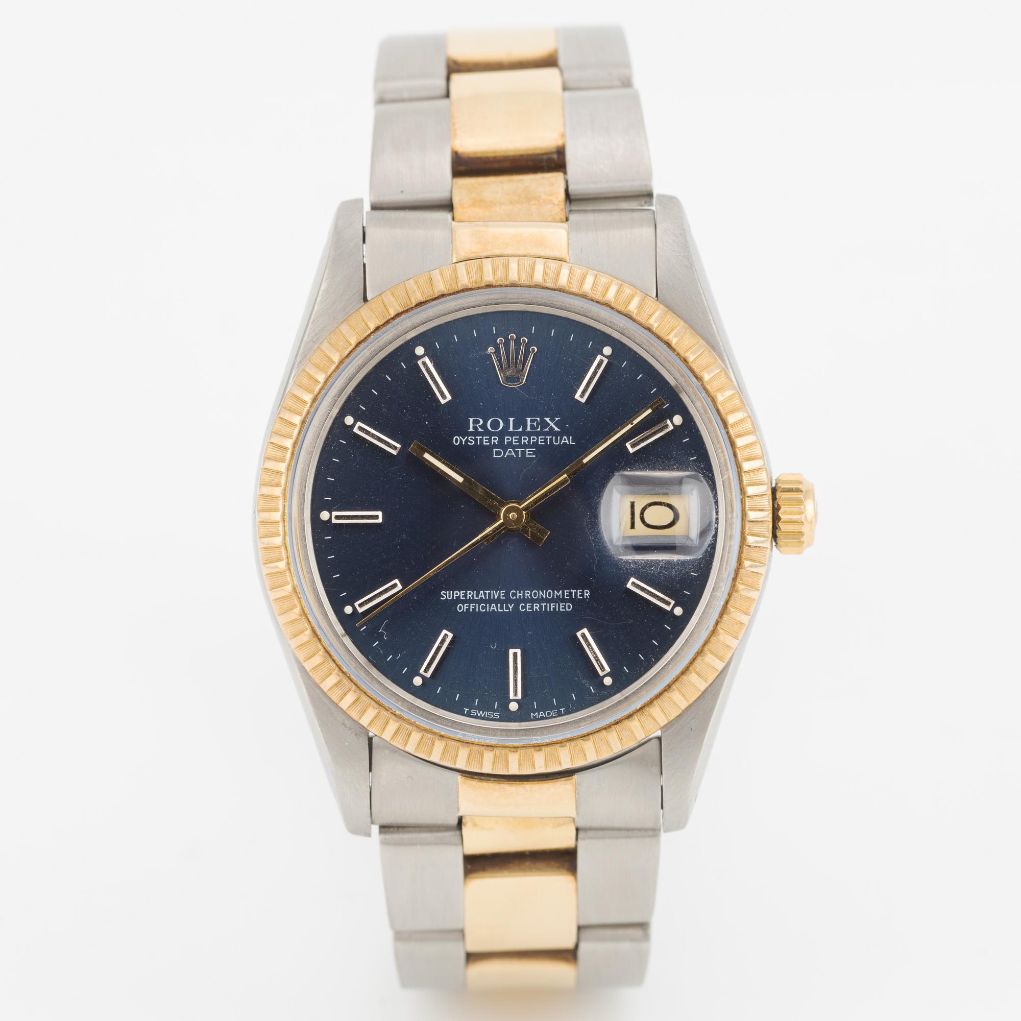 Rolex, Oyster Perpetual, Date, armbandsur, 34 mm.