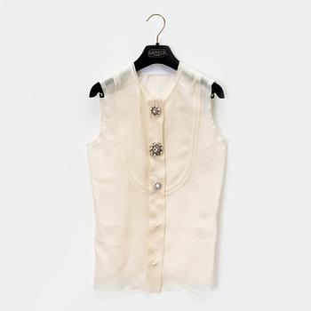 Lanvin, A silk top, size 36.