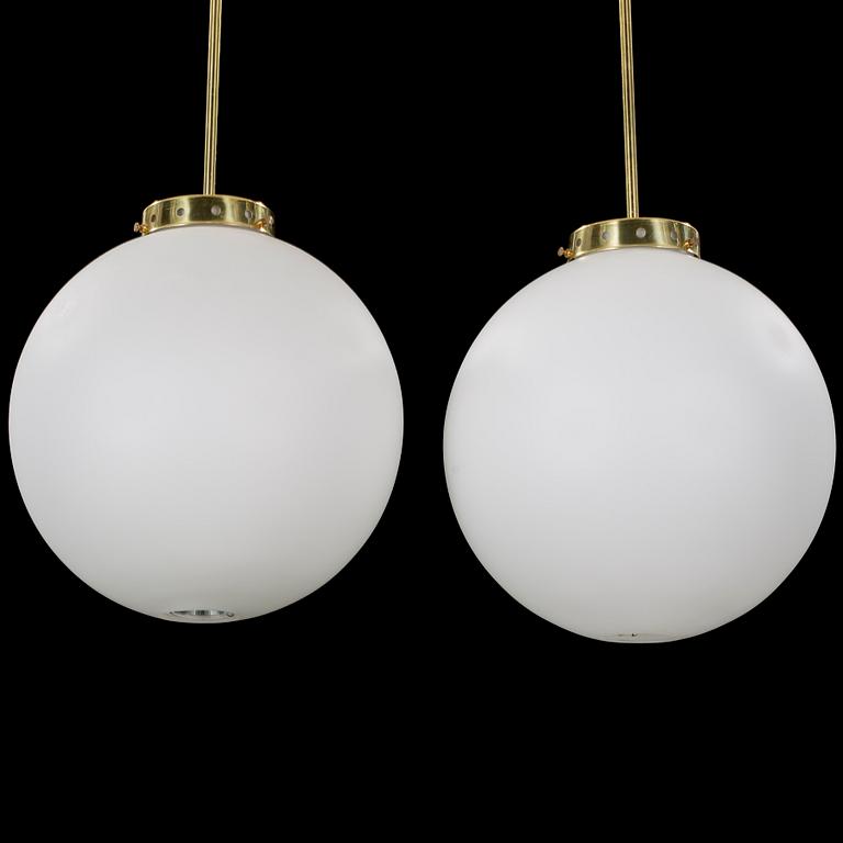 A pair of ceiling lamps, second half of the 20th century.