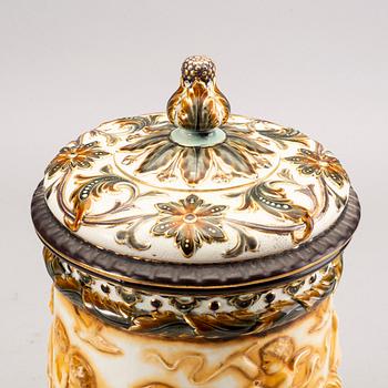 A Rörstrand majolica jug around 1900.