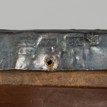 IKON med RISA, tempera på pannå och silver, mästare Borodulin Mihail, S:t Petersburg 1853.