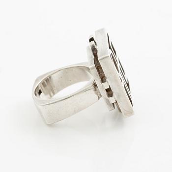 Claës E. Giertta, a ring and a bangle, silver, Stockholm 1961 and 1965.