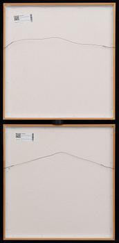 PETER HAHNE, two signed and numbered colour etchings.