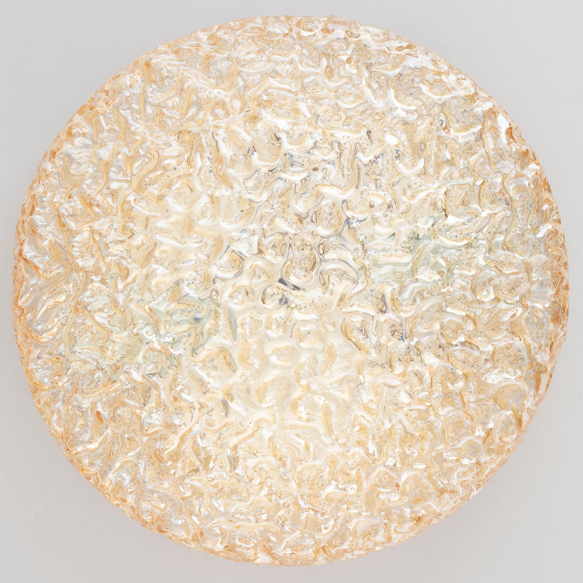 A Glashütte Limburg glas ceiling light, Germany.