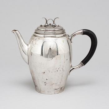 JOHANNES SIGGAARD, kaffekanna, silver, Köpenhamn 1934.