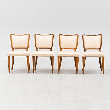 Four Swedish Modern chairs, 1940's.