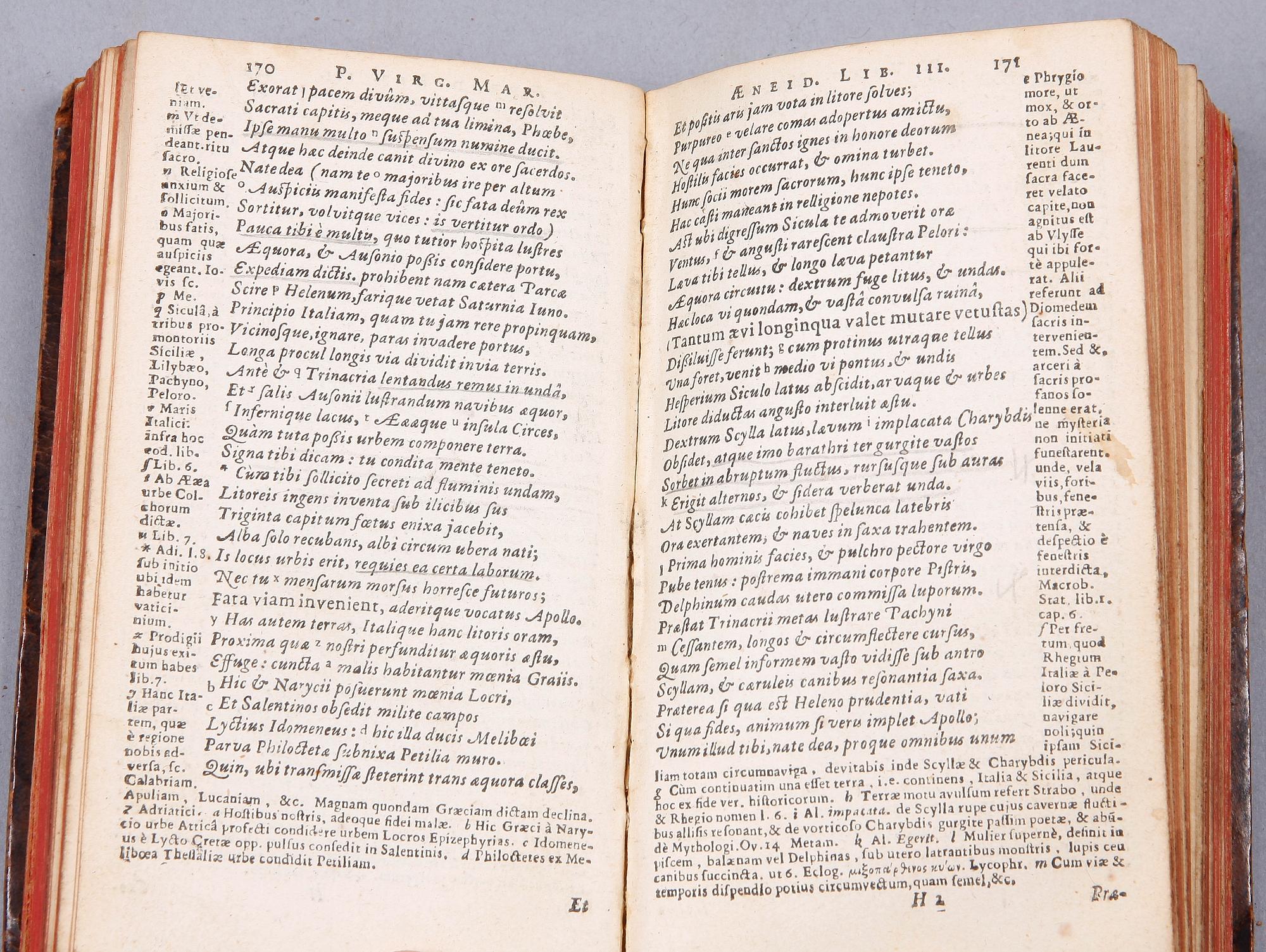 BOK, "Maronis Opera" av Publius Vergilius, Amsterdam 1646.