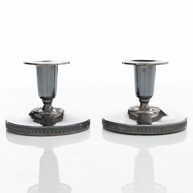 Candelsticks, a pair, silver, Gothenburg 1958.