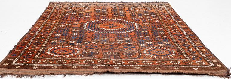 Carpet, Beshir, antique, probably 19th century second half, approx. 300 x 195 cm.