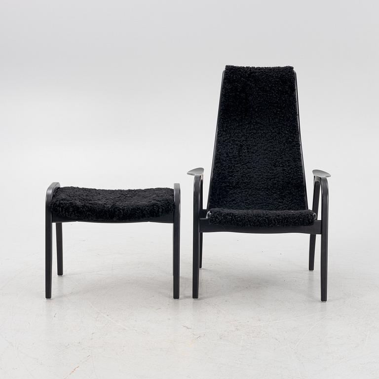 Armchair with footstool, Swedese Möbler AB, Väggeryd.