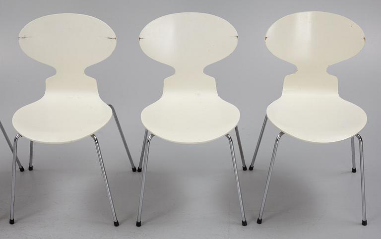 Arne Jacobsen, stolar, 6 st., "Myran", Fritz Hansen, Danmark,