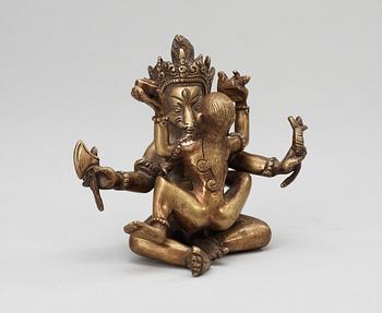 133. FIGURIN, mässing. Orientalisk, 1900-tal.