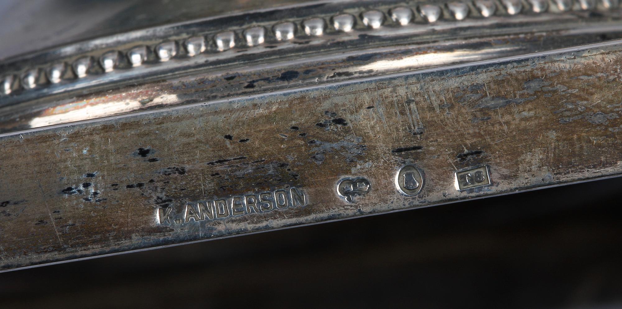 PARTI DIVERSE SILVER, 6 delar, Sverige, England mfl länder, bla stämpel från K. Andersson. 1800/1900-tal.