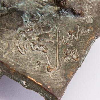 KARI JUVA, a bronze sculpture, signed and dated -88.
