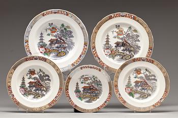 MATSERVIS, 140 delar, flintgods, "Japan" Rörstrand, 1900-talets början.