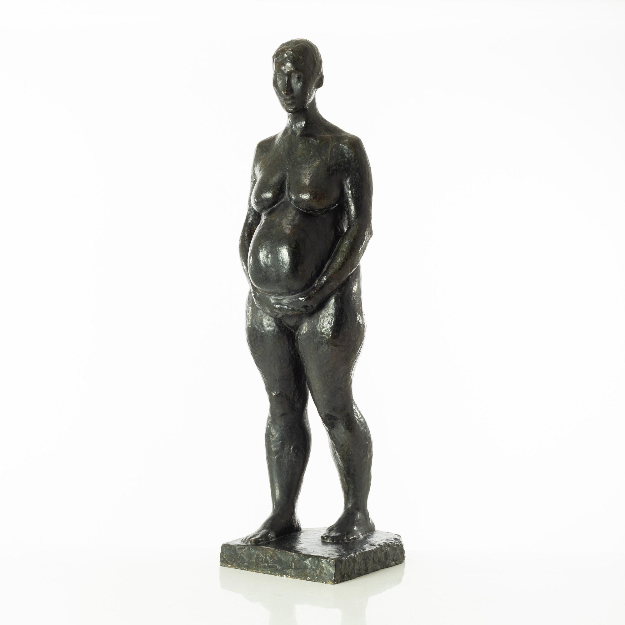 Gudmar Olovson, skulptur. Signerad. Numrerad. Gjutarstämpel. Brons, höjd 76 cm, längd 23 cm.
