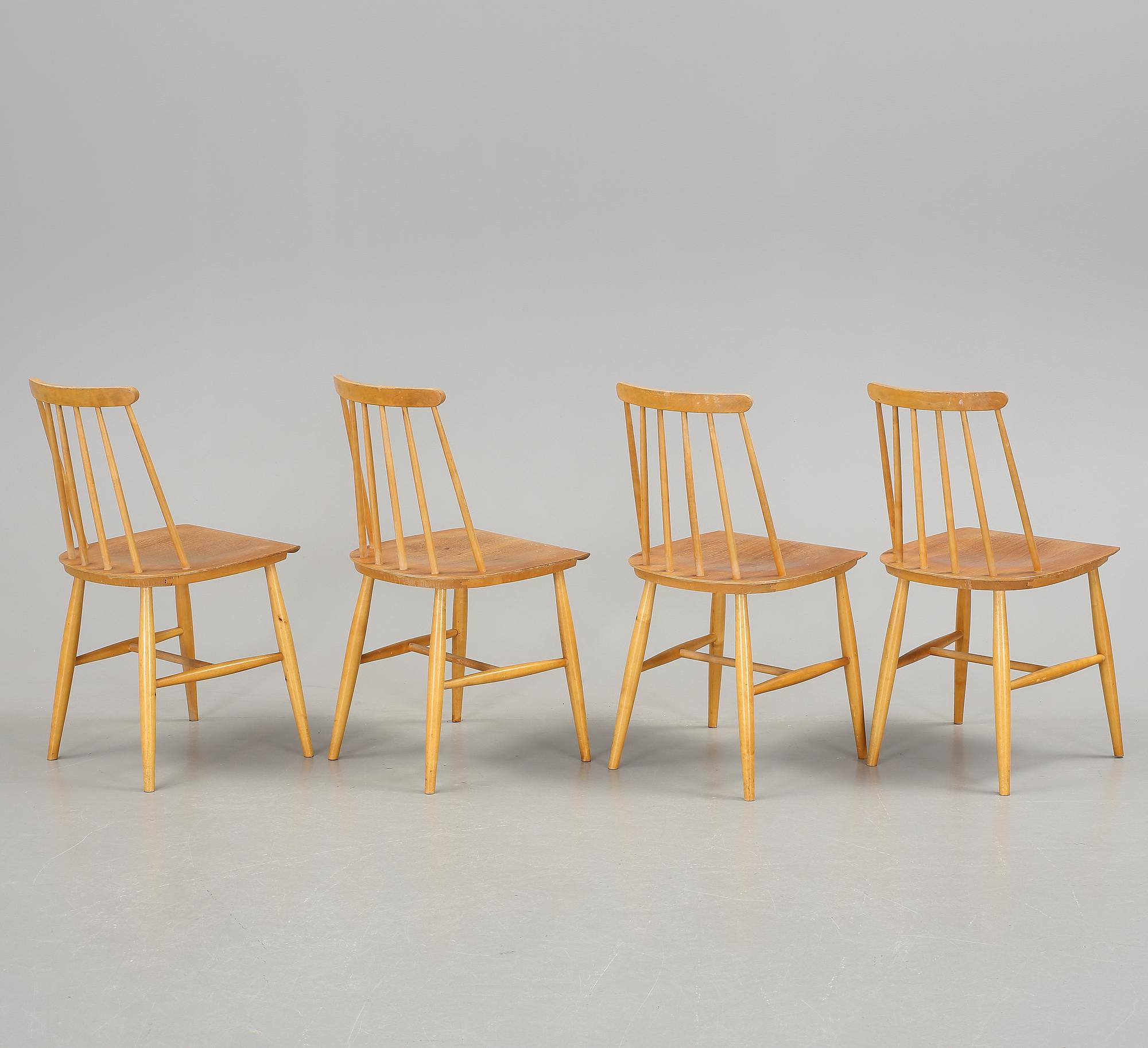 STOLAR, 4 st, "Fanett", Ilmari Tapiovaara, Edsbyverken, 1900-talets andra hälft.