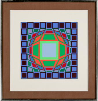 VICTOR VASARELY, serigrafi, numrerad FV 16/100, signerad.