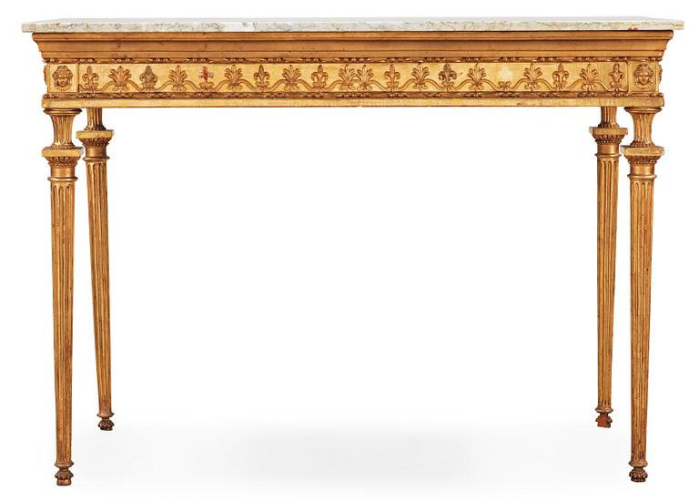 KONSOLBORD. Sengustavianskt stockholmsarbete, 1700-talets slut.