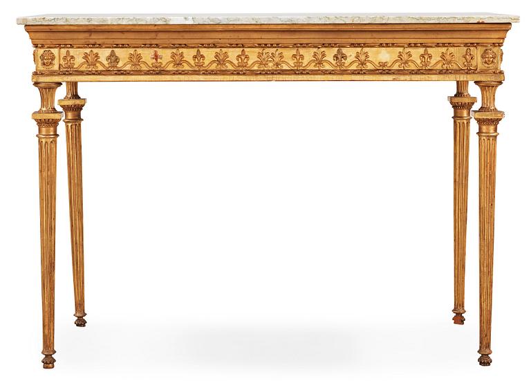 A late Gustavian late 18th century console table.