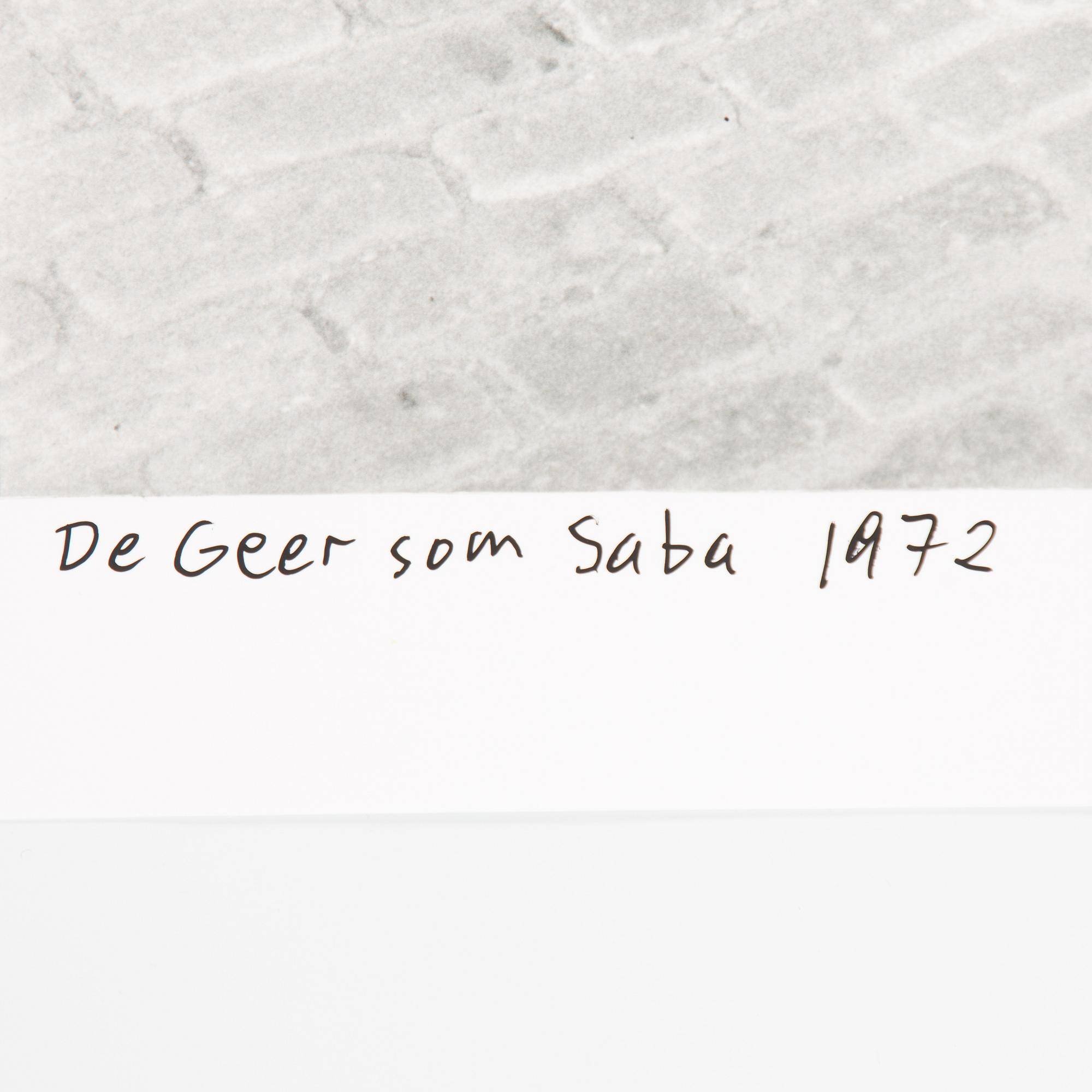 Carl Johan De Geer, "De Geer som Saba 1972".