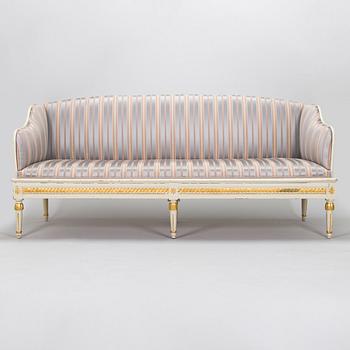 A late Gustavian sofa, early 19th century.