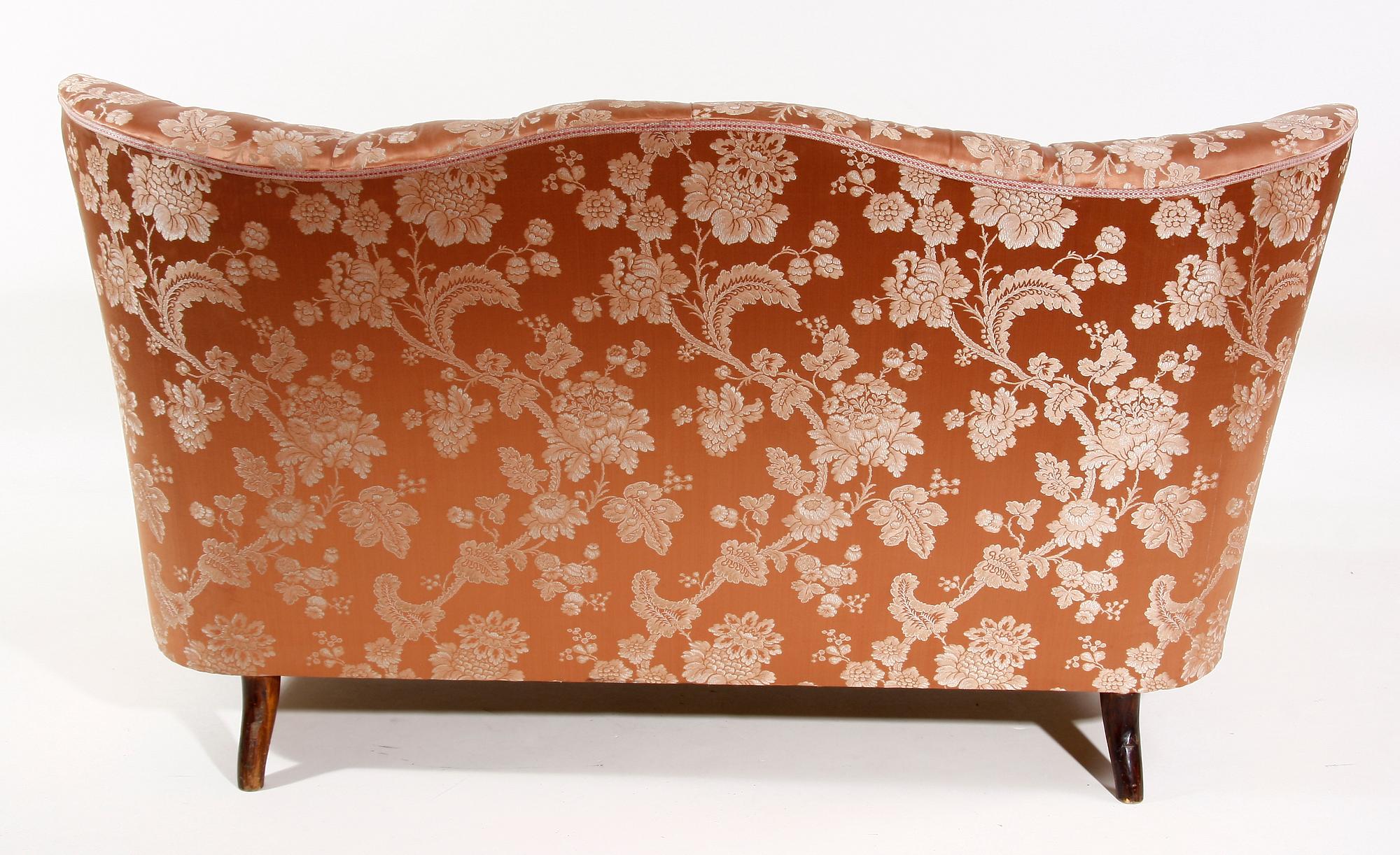 SOFFGRUPP, 3 delar, nyrokoko, sent 1800-tal.